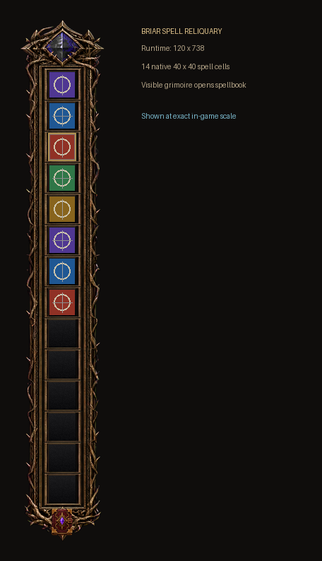 Briar Reforged vertical spell reliquary artwork