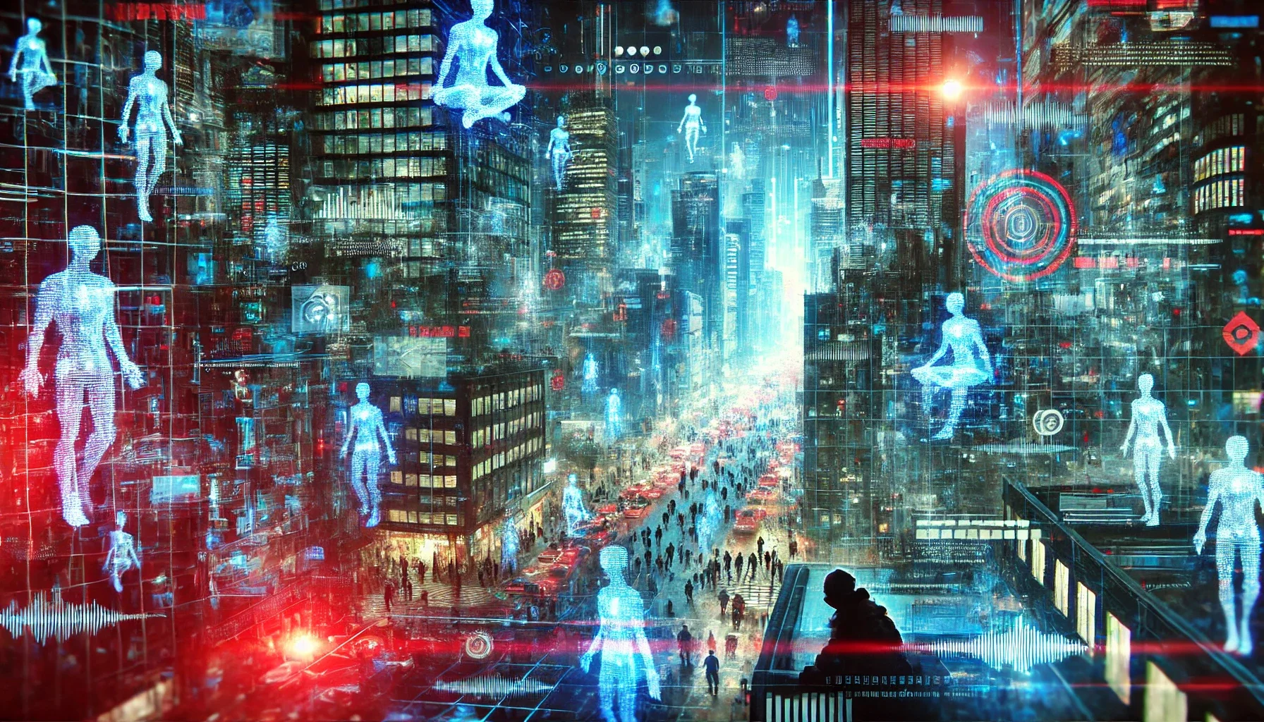 Glitchy data streams in urban world